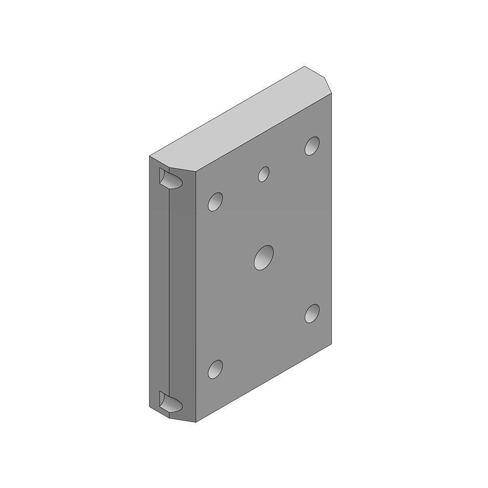 Réfractaire porte MH 25/40 avec entretoise
