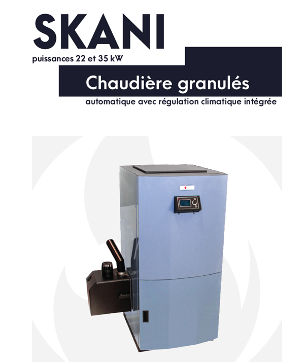 SKANI vis 22kW - Chaudière automatique avec régulation climatique int