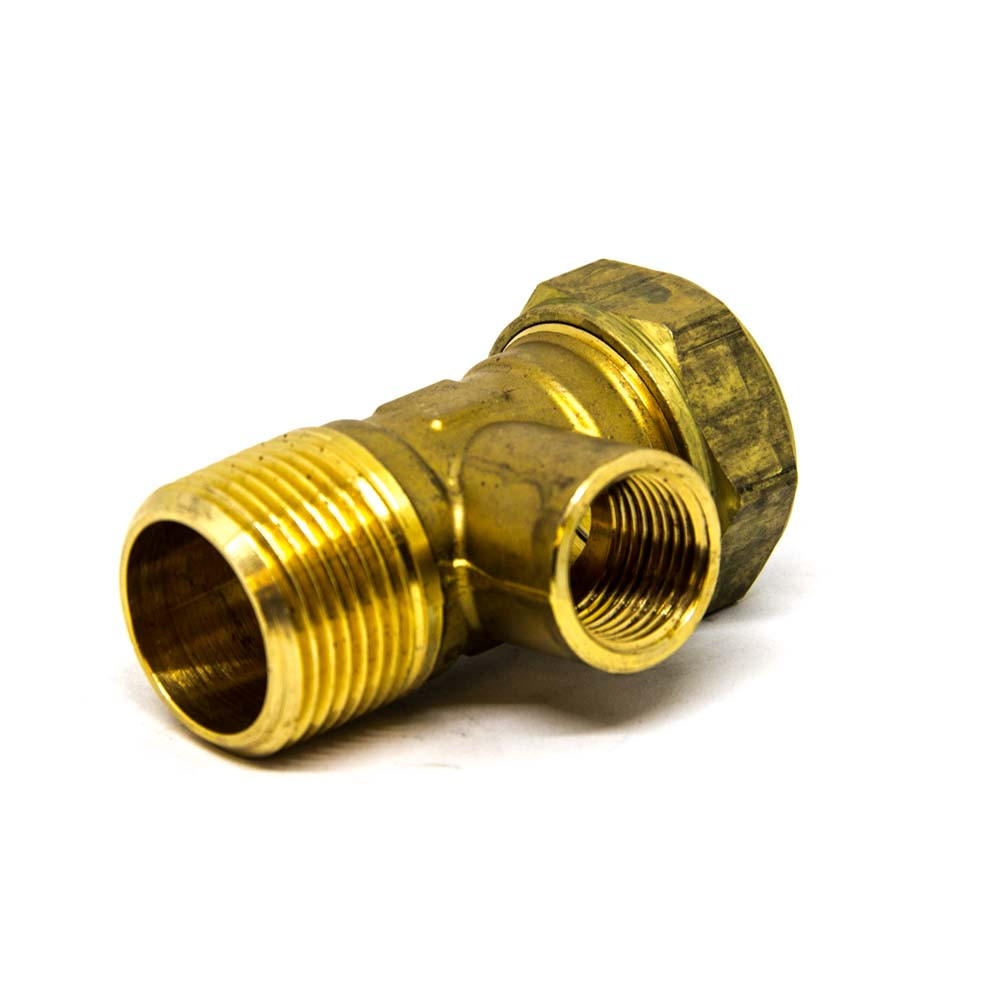 T en laiton 28x1/2" bi x 1" bu