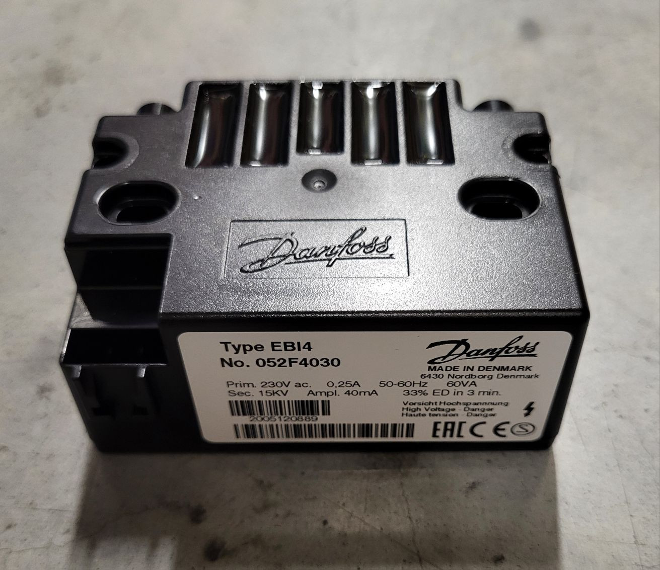 Transfo allum. Danfoss  EBI HL40-60